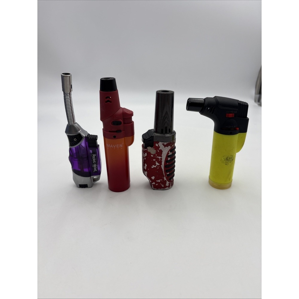 butane gas lighter Torch Lot Of 4